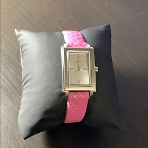 DKNY Watch - Pink Snakeskin Leather Band